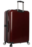 Nicole Miller New York Ria Collection Hardside 3-Piece Spinner Luggage Set: 28", 24", and 20" (Burgundy)