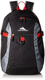High Sierra Sportour Computer Backpack, Black/Charcoal/Crimson Red,