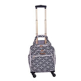 Jenni Chan Aria Snow Flake 15-Inch Spinner Tote (Black White)
