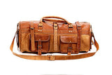 Duffel Bag 22'' Travel Bag Travelling Bag Backpack Genuine Leather Vintage Handmade Bag (Style 4)