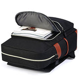 Modoker Vintage Laptop Backpack for Women Men,School College Backpack with USB Charging Port Fashion Backpack Fits 15 inch Notebook, Bookbag Black