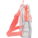 Eastsport 100% Transparent Clear Mini Backpack (10.5 By 8 By 3 Inches) With Adjustable Straps,