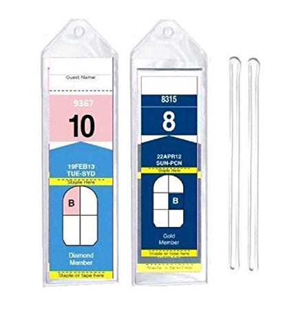 8 Pack of Cruise Ship Luggage Tags (Narrow) with 6" Loops for Royal Caribbean and Celebrity Cruise Ships By Easy Read Register
