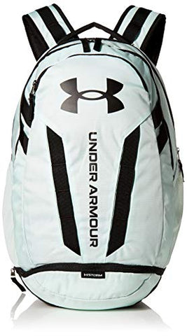 Under Armour Hustle Backpack, Seaglass Blue (403)/Black, One Size Fits All
