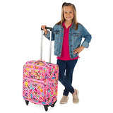 Bixbee Kids Luggage and Duffle Bag Set, Kids Suitcase & Overnight Bag for Girls and Boys with Pockets, Durable Zippers, and Flake Resistant Design in Funtastical Pink - Set of Two