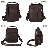 BAIGIO Men's Cowhide Genuine Leather Shoulder Bag Vintage Crossbody Messenger Bags Satchel for