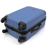 Travelers Club Madison Hardside Expandable Luggage with Cup/Phone Holder, Cobalt Blue, 2-Piece Set (20/28)