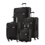 Samsonite Advena 4-Piece Set (Underseater, 20", 25", 29" Spinners) (Black)