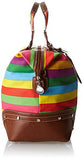 Sydney Love Canvas Stripe Overnight Bag Travel Tote,Multi,One Size
