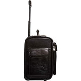 Mancini Leather Goods Deluxe Wheeled Catalog Case (Brown)