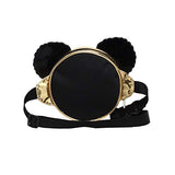 LOL Fanny Pack for Girls, Round Belt Bag with Queen Bee Doll Face, Small Waist Pack with Adjustable Strap, Money Belt, Gadget Holder for Toddlers, Glitter Shine, Metallic Gold