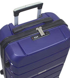 Dejuno Ark 3-Piece Lightweight Hardside Spinner Luggage Set-Navy