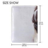 Passport Holder Cute Shih Tzu Travel Genuine Leather Wallet Cover Case for Womens Mens Kids