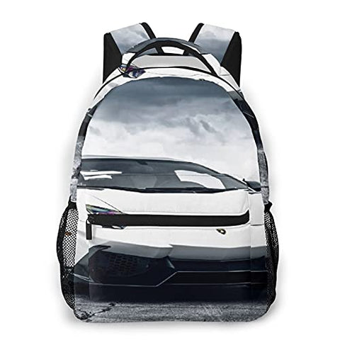 Casual Backpack,Luxury Sports Car,Business Daypack Schoolbag For Men Women Teen