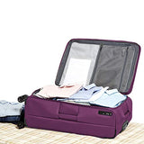 Amazonbasics Premium Expandable Softside Spinner Luggage With Tsa Lock- 29 Inch, Purple