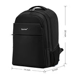 Rolling Backpack, Gonex Water Repellent Wheeled Backpack Nylon 20inch Black