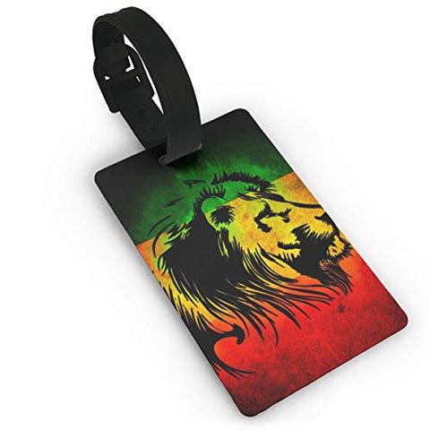 Luggage Tags - Jamaican Flag Lion Travel Baggage ID Suitcase Labels Accessories 2.2 X 3.7 Inch
