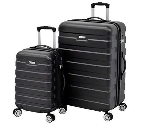 London Fog Hardside Spinner 2 Piece Set, Black SR