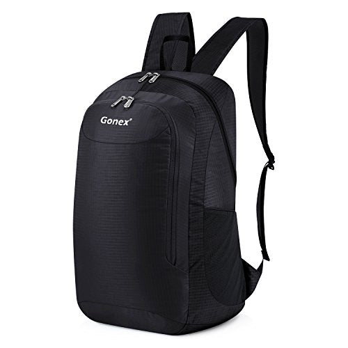 Gonex 28L Lightweight Packable Backpack Handy Travel Hiking Daypack(Black)