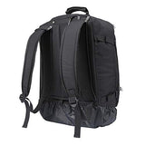 Cabin Max️ - Quebec Hybrid Rolling Backpack with Wheels - Carry On Luggage 22x14x9 Zip Out Backpack Straps - Perfect for Most Major American Airlines (Black)