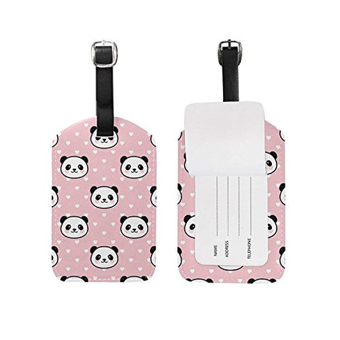 Luggage Tags Cute Pandas Love Heart Luggage Tag Travel Baggage Tags