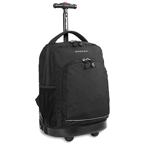 J World New York Sunny Rolling Backpack, Black, One Size