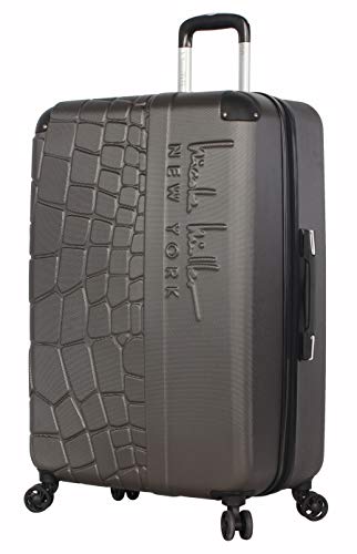 Nicole Miller New York Wild Side Collection Hardside 28" Luggage Spinner (28in, Wild Side Charcoal)