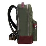 McKlein, N Series, Parker, Nano Tech-Light Nylon with Leather Trim, 15" Nylon Dual Compartment Laptop Backpack, Green (18551)