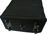 36" Rolling Wheeled Duffle Bag Spinner Suitcase Luggage Expandable (36 Inch, Black)