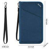 Gonex Passport holder RFID Blocking Travel Wallet with Removable Wristlet Strap for Men& Women,