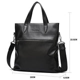 Bison Denim Classic Laptop Shoulder Messenger Bag Handle Bag Briefcase Business Bag Satchel Black