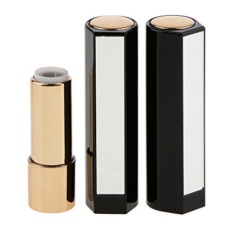 Baoblaze 2 Pieces BPA Free Refillable Black / Red Empty Lipstick Tube Lip Balm Container Holder