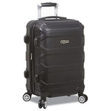 Dejuno Logan 3-Piece Hardside Spinner Combination Lock Luggage Set, Black