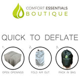 Inflatable Foot Rest | Comfortable, Customizable Height and Portable | Perfect For Long Distance Travel | Includes Bonus Travel Kit | Inflatable Neck Pillow, Eye Mask and Ear Plugs