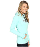 North Face Womens W FAVE HALF DOME FULL ZIP HOODIE, Ice Green/Asphalt Grey, XL