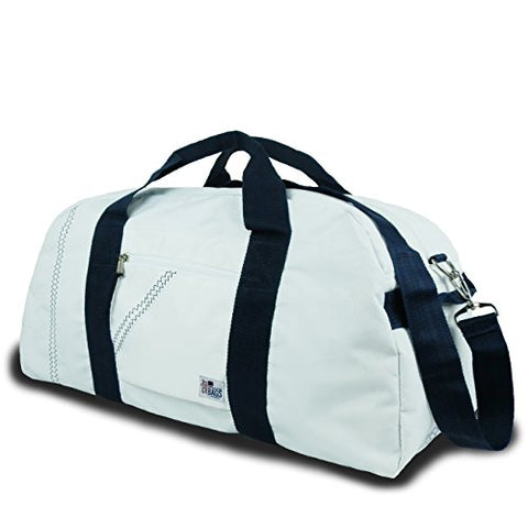 Sailor Bags Square Duffel (White/Blue Straps, Large)