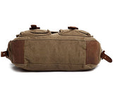 Berchirly Vintage Military Men Canvas Messenger Bag for 14.7Inch Laptop