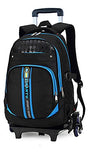 Meetbelify Trolley School Bags Backpack For Boys With Six Wheels Climbing Stairs Blue