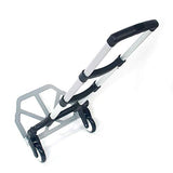 GHP 165.35-Lbs Capacity Black Aluminium Alloy PVC & PP Portable Floding Push Cart Dolly