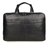 Men Vintage Black Genuine Leather Briefcase Office Business Messenger Bag