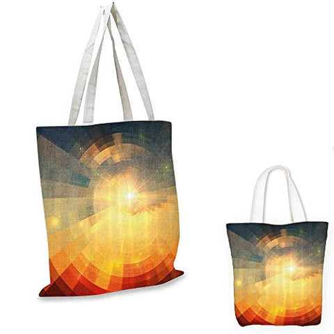 Abstract canvas messenger bag Sunrise Sunbeams with Clear Sky Horizon Vector Image in Pixels Mosaic