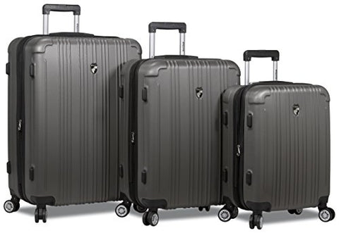 Dejuno ABS Series 3-pcs Expandable Hardside Spinners w/Built In TSA Lock Luggage Set 28, 24 & 20