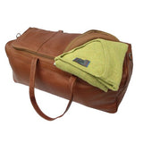 Piel Leather Traveler'S Select Large Duffel Bag, Saddle, One Size