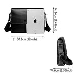 Saierlong New Mens Black Genuine Leather Briefcase Messenger Bags Business Handbags