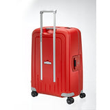 Samsonite S'Cure Hardside Checked Luggage with Spinner Wheels, 30 Inch, Crimson Red