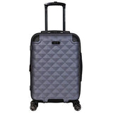 Kenneth Cole Reaction Diamond Tower Luggage Collection Lightweight Hardside Expandable 8-Wheel Spinner Travel Suitcase, Smokey Purple, 20-Inch Carry On