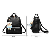S Kaiko Pu Leather Backpack Casual Daypacks School Backpack For Women Rucksack Travel Backpack