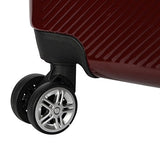 Nicole Miller New York Ria Collection Hardside 3-Piece Spinner Luggage Set: 28", 24", and 20" (Burgundy)