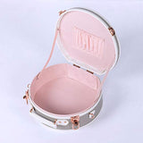 COTRUNKAGE Small Round Hat Box Carry On Luggage Bag (Small, Light Grey)