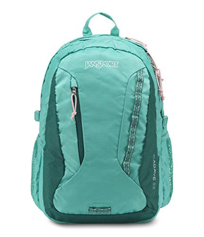 JanSport Women's Agave Backpack Ocean Teal and Lapland Green, Ocean Teal/Lapland Green